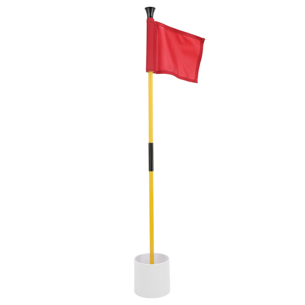 Golflippu Lippuaukkosetti Mini Putting Greenille Lipunvarsi Pihaharjoittelu Tarvikkeet Kannettava 2-osainen Irrotettava Punainen