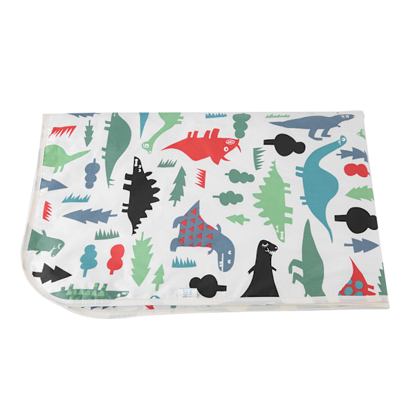 75 * 120 cm 3 lag bomuld vandtæt baby urinpude måtte Seng ble liner (grøn dinosaur)