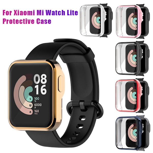 Skjermbeskytteretui Full Dekning Beskyttende TPU Deksel Etui Riperesistent Belegg Bumper Shell Beskytter for Mi Watch Lite for Redmi Watch