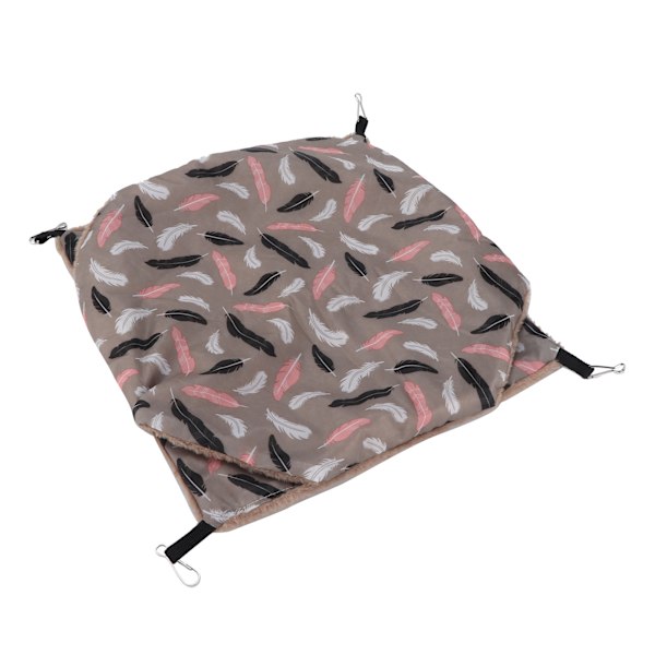 Pieni lemmikki kaksikerroksinen riippumatto Pehmeä ja mukava hamsteri riippuva lämmin sänky kiinteällä metallikoukkulla 20x20cm / 7,9x7,9in jousi