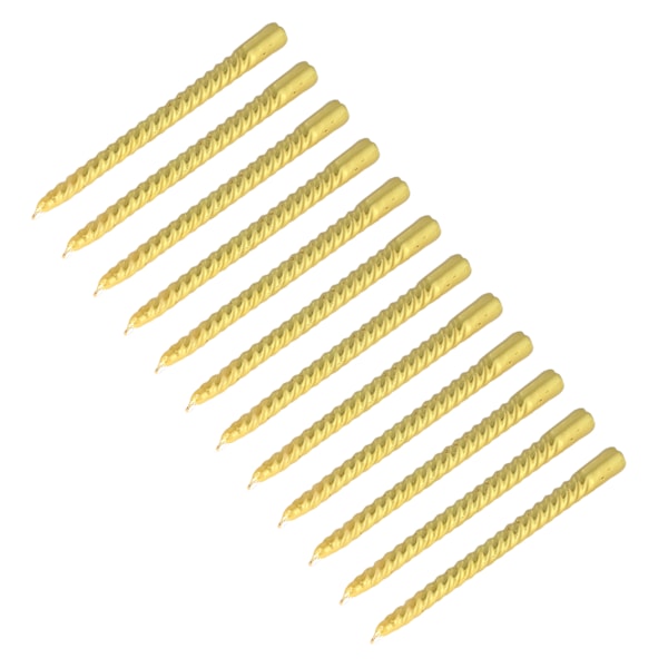 Twisted Long Candle Soy Wax Røykløs Metallic Twisted Lysestake for Bryllupsfest Gull