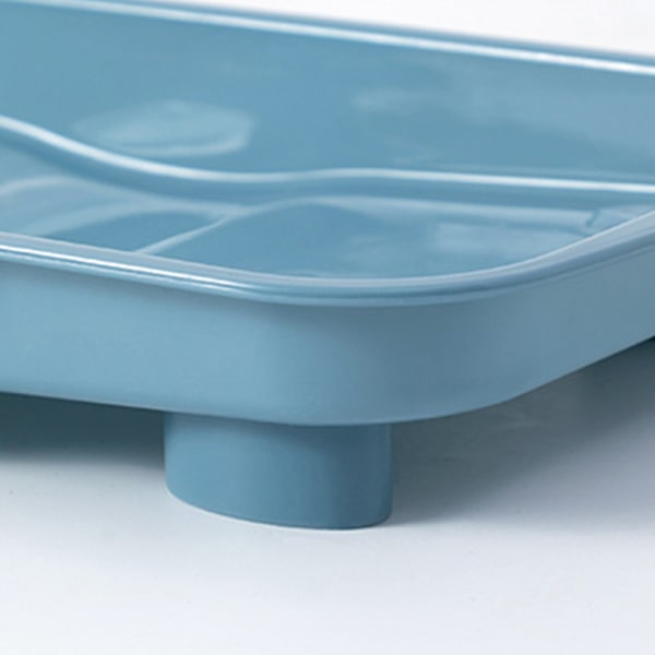Oppvaskstativ Rask drenering Avtakbar bunn Dreneringsbrett Design Sterk plast Oppvaskstativ for spisepinner Spisepinner Blå