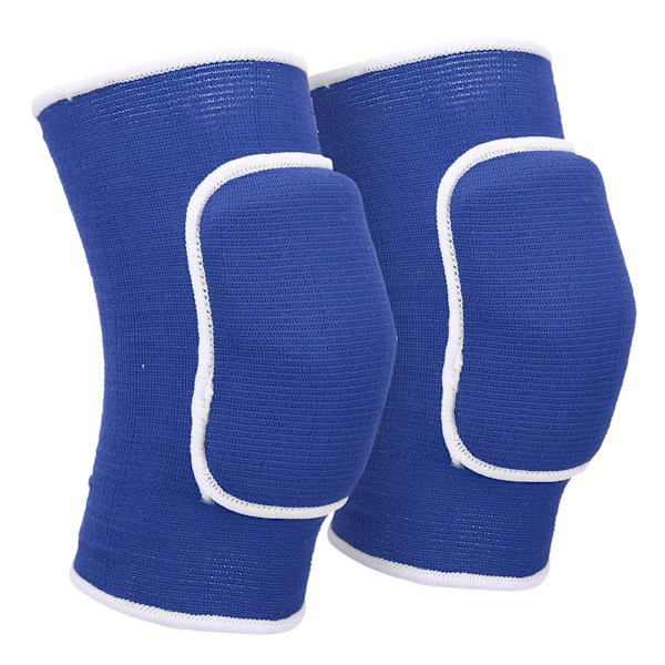 1 par beskyttende knebeskyttere tykk svamp støtte knebeskyttere for dans yoga multisport blå