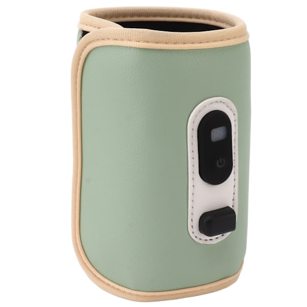 Baby Mjölkflaskvärmare USB Digital Display 5 hastigheter Bärbar Baby Milk Heat Keeper för mjölk Bröstmjölk Vatten Grön