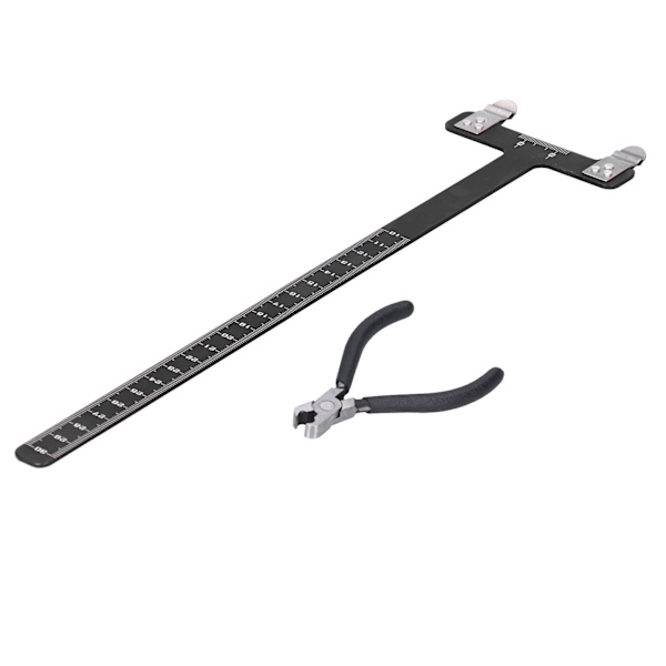 Bueskydningslineal af aluminiumslegering Recurve/Compound Bow T-formet buemålingsværktøjssæt