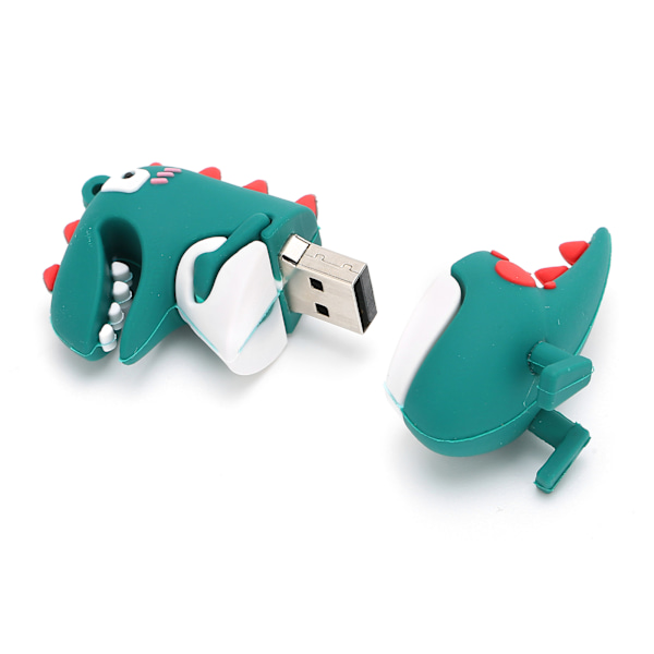 U-levy Muistitikku Pieni Dinosaurus USB2.0 Kannettava Flash-levyohjain TypeC-muuntimella (32GB)