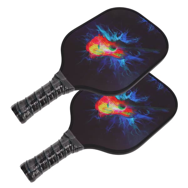 Pickleball Set 2 Racketar 4 Bollar 1 Racketväska Glasfiber PP för Utomhusträning