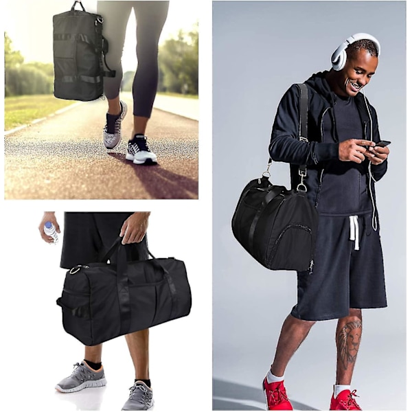 Vattentät Gym Duffel Bag med våt ficka och skofack