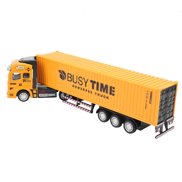 1: 48 Legering Containerbil Modell Lekebil Høy Simulering Barn Bil Lekebiler Kjøretøy Gul Containerbil Modell