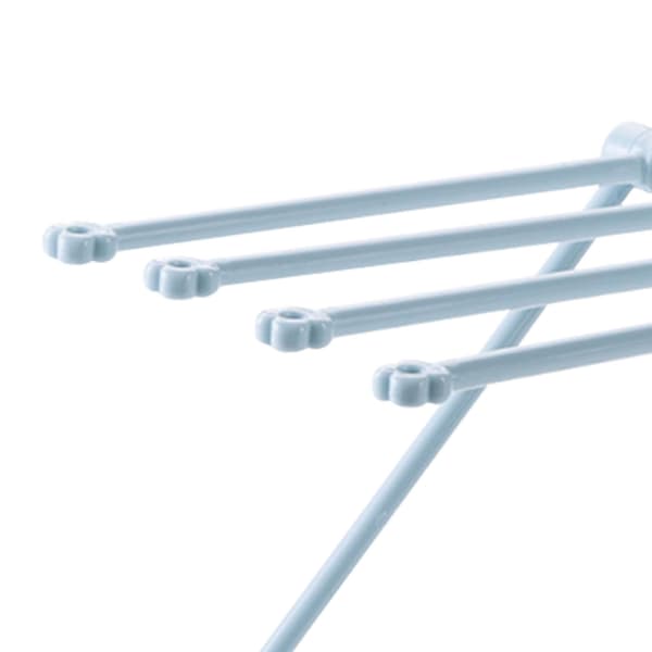 Countertop Dishcloth Drying Rack 4-Arm Foldable Vertical Towel Rack Dishcloth Holder for Kitchen Light Blue