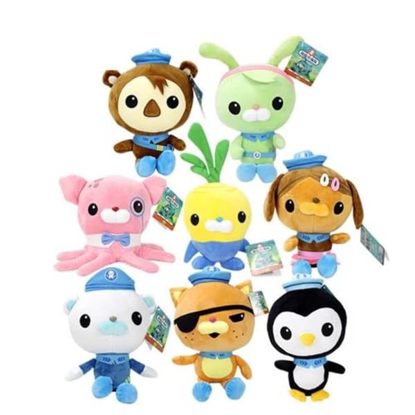 8 Octonauts Pehmolelusetti Kapteeni Barnacle Kwazii Peso, SD