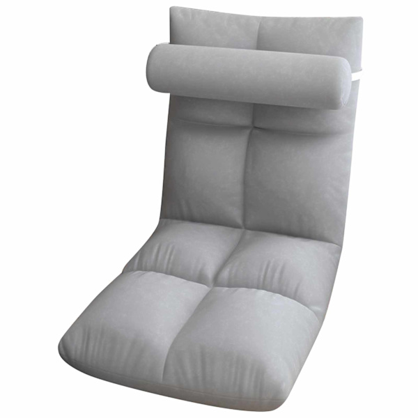 Gulvstol med ryglæn Foldbar Sofa Stol Sleeper Bed Sofa Lænestol Gulv Gaming Stol Meditationsstol til voksne Grå