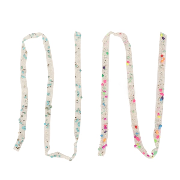 2 st Självhäftande Rhinestone Band, vardera 1 meter lång, 1,5 cm bred, Klippbara DIY Resin Rhinestone-remsor för Skor Kläder
