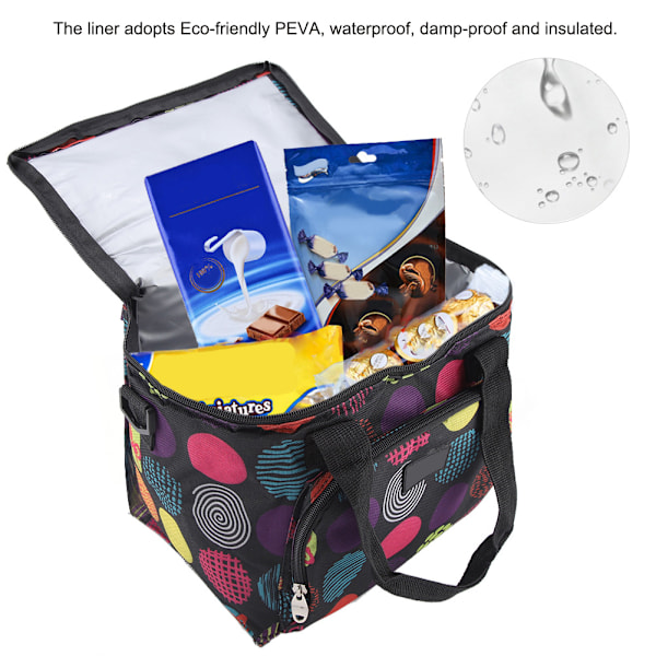 10L bærbar isoleret termisk Bento Taske Lunchbox Organizer til skolekontorpicnic (Plads)