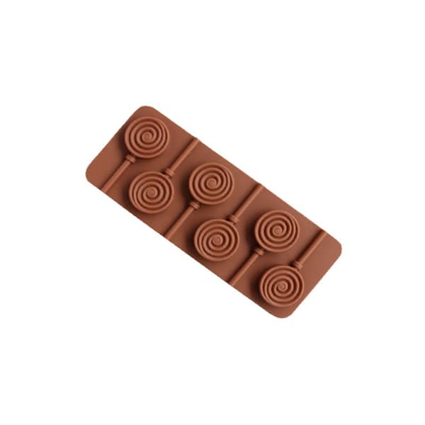 6-hullers klubform kageform silikoneform isform chokolade[LD]