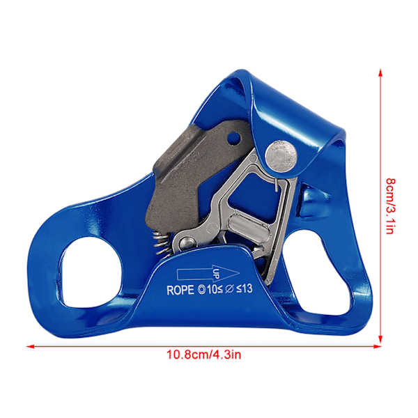 Utomhus bergsklättring Klättring Bröstklätter Rappelling Utrustning Repklämma för 8-13 mm