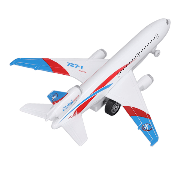 Flygplansmodell Simulering Pull Back Funktion Ljud och ljus Legering Diecast Flygplansmodell Leksaker för samlingspresenter