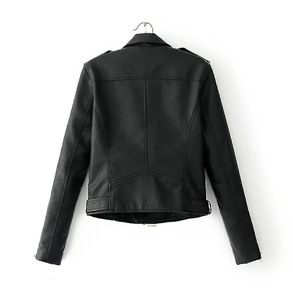 Sort 2XL Dame Bikerjakke