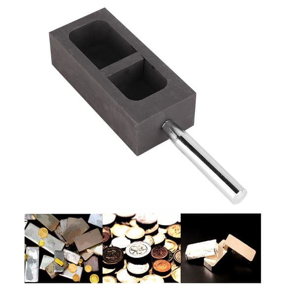 Pure Graphite Ingot Mold Crucible for Gold Silver Melting Casting Refining (2kg)