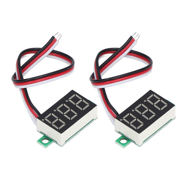 2st digital voltmeter spänningsmätare 3 trådar 0,36 tum grön LED-skärm DC0,00V-30,0V