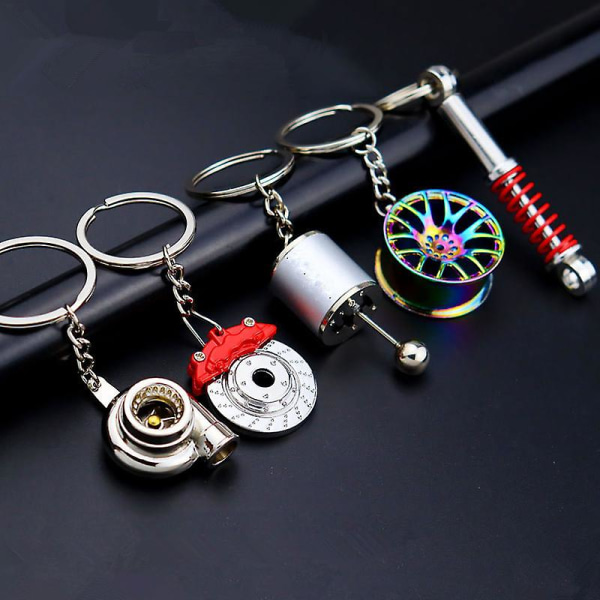 Car Speed ​​Gearkasse Gearhoved Nøglering Manuel gearkasse Metal Nøglering Bil Genmontering Metal Pendant Creative Keychain 2022 sk28sliver