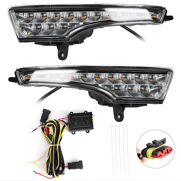 2 stk LED Dagslys kjørelys Blinklys Dobbelt farger Passer for Nissan Altima 13-15