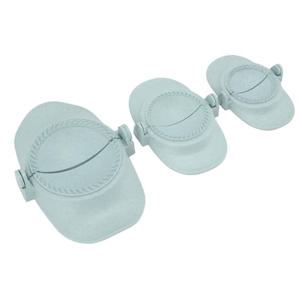 3 stk Dumpling Maker Form Hvete Halm Empanadas Pressform Ulike Størrelser for Matlaging Kjøkken Blå