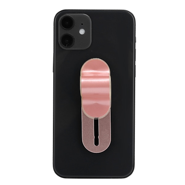 MOMO STICK Smartphone Stativ og Stropp Fingerholder Klebrighet 3‑trinns Justerbar ABS Rosa