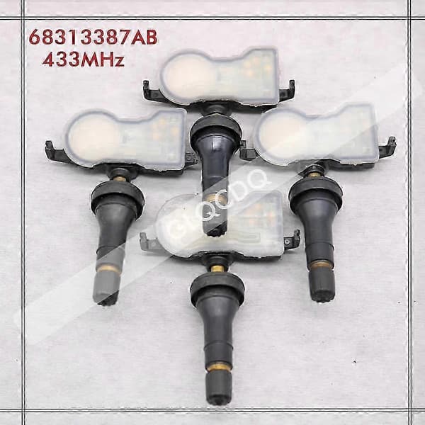 4 STK Kompatibel med 2018-2024 JEEP COMPASS TPMS 433 MHz DÆKTRYKSENSOR TPMS JEEP DÆKLUFTTRYKSENSOR 68313387AB 68313387A szrh as