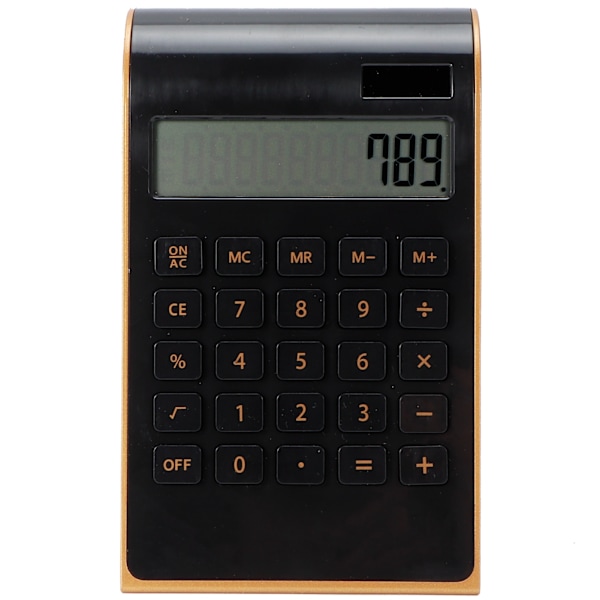 Kannettava 10-numeroinen laskinkone Ultrathin Solar Powered Laskinkone Kotitoimisto Business LCD-näyttö Musta
