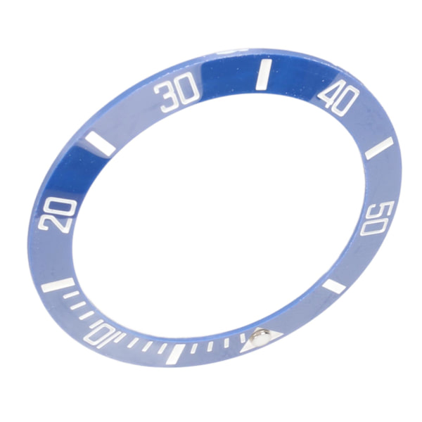 40 mm diameter klocka infattning infogningsring klar skala lysande keramik ersättning ram insats vit karaktär blå baksida
