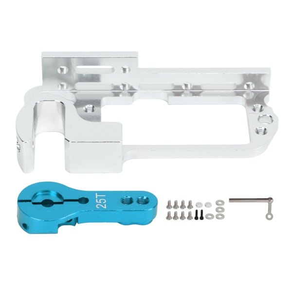 RC Servo Mount Bracket med 25T Arm Aluminiumlegering Anti Deformation Universal för Quadcopter Drone Blue