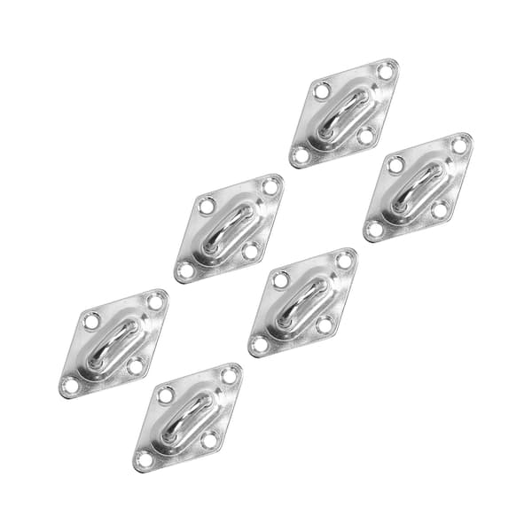 6 stk. Diamantøje Plade Væghængt Krog Marine Dæk Hardware Rustfrit Stål til Solsejl 5mm/0.20in
