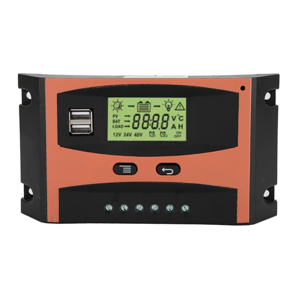 12V/24V MPPT Solcellepanel Regulator LCD-skjerm Automatisk Batterikontroller 30A