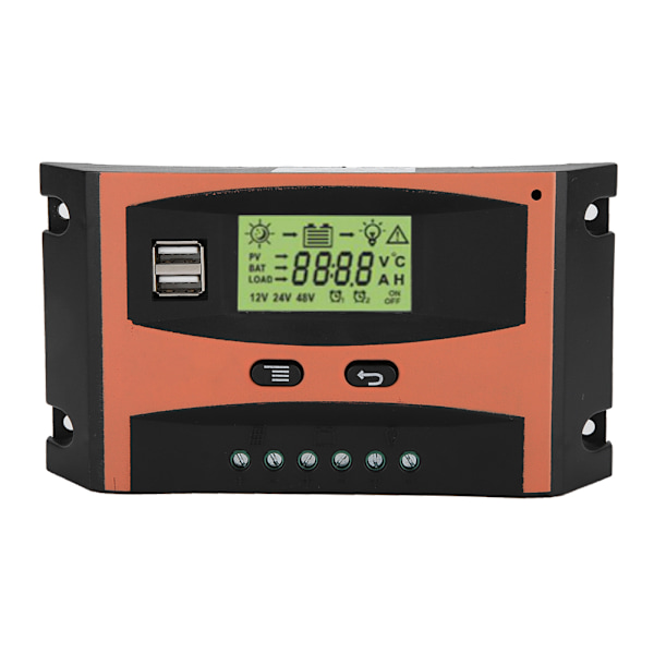 12V/24V MPPT Solpanel Regulator LCD Skærm Auto Batteri Controller 30A