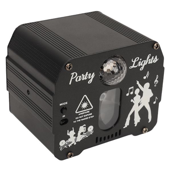 DJ Disco Scene Party Lights Strobe Scene Light RGB Lydaktivert Laserlys med fjernkontroll for fester Bar Bursdag Ferie USB Oppladbar