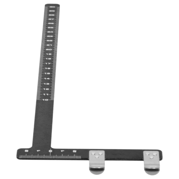 Adjustment Bow L Shape Chord Distance Square Ruler Aluminum Alloy Measuring ToolBlack