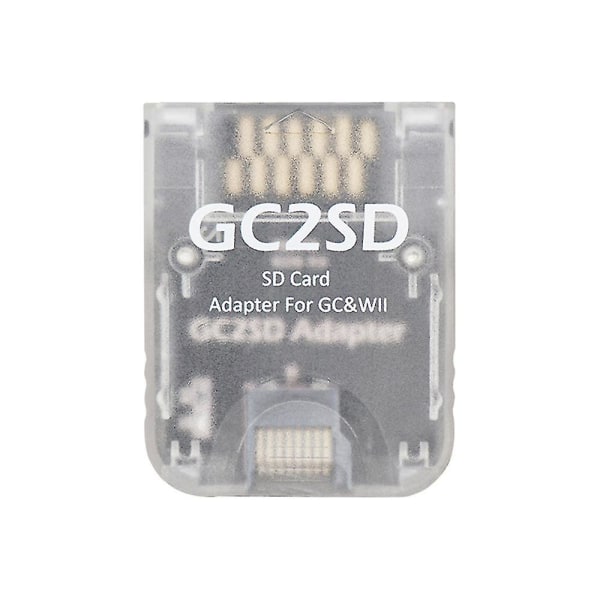 Gc2sd Sd-kortläsare Minneskortadapter för Nintendo Gamecube Wii transparent