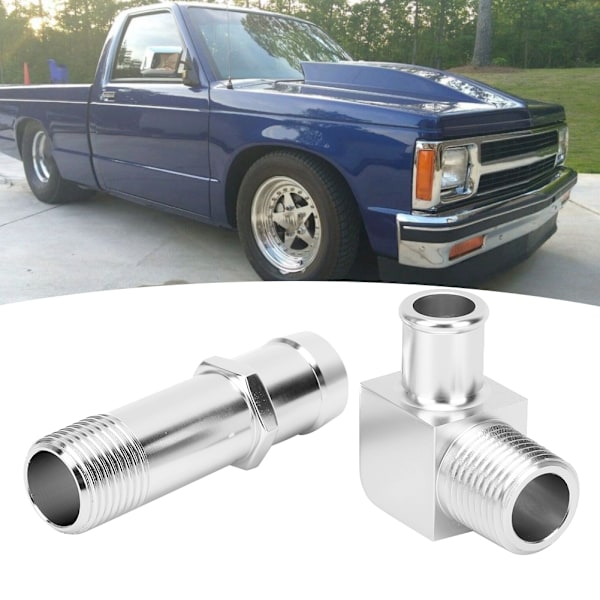 Lämmittimen letkuliitin 3/4 tuuman vesipumppu 5/8 tuumaa 90 astetta 9514X Korvaava sopii Chevy SBC V8 -moottoreihin