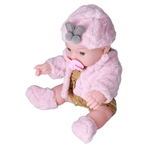 Realistisk Reborn Baby Doll Mode 12in Tvättbar vit flicka mjuk kroppsleksak för barn FödelsedagspresentQ12G-003C-026 Rosa