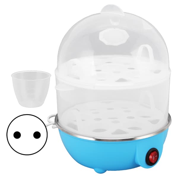 Home Egg Cooker 350W 2 Layers 14 Eggs At A Time Automatic Shut-off Safe Durable PP Egg Pan With Measuring Cup for Home