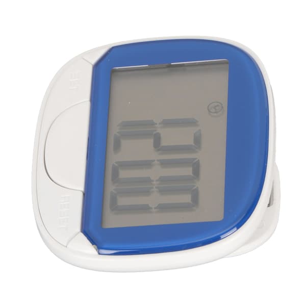 Distance Calorie Pedometer Large Screen Clock Display 2D Pedometer with Back Clip Multifunctional for Walking Running Blue