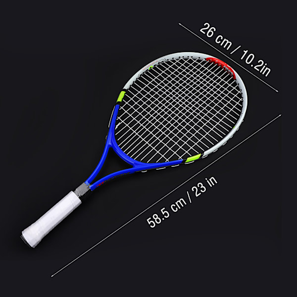 Slitesterkt enkelt tennisracket for barneopplæring (blå)
