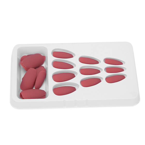 24st Nail Art Tips Set Matt Pure Color Artificiella falska naglar Heltäckande False Nail TipsF126