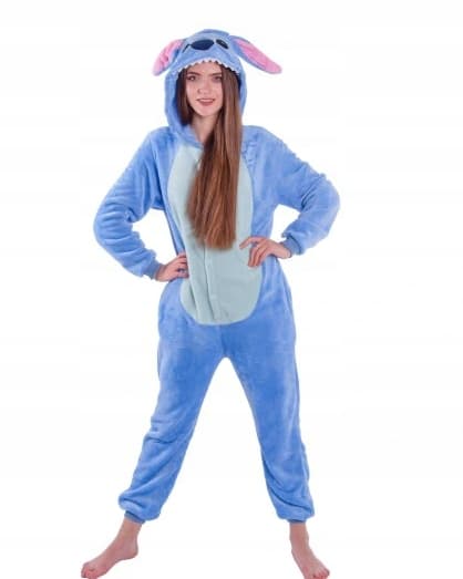 Fleece Stygn Tecknad Heltäckande Pyjamas och Hemkläder S-XL L