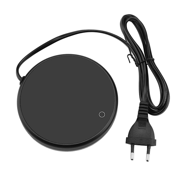 Elektrisk kopvarmerpude Desktop Te Kaffe Mælkekop Varmerunderlag 220-240V (sort EU-stik)