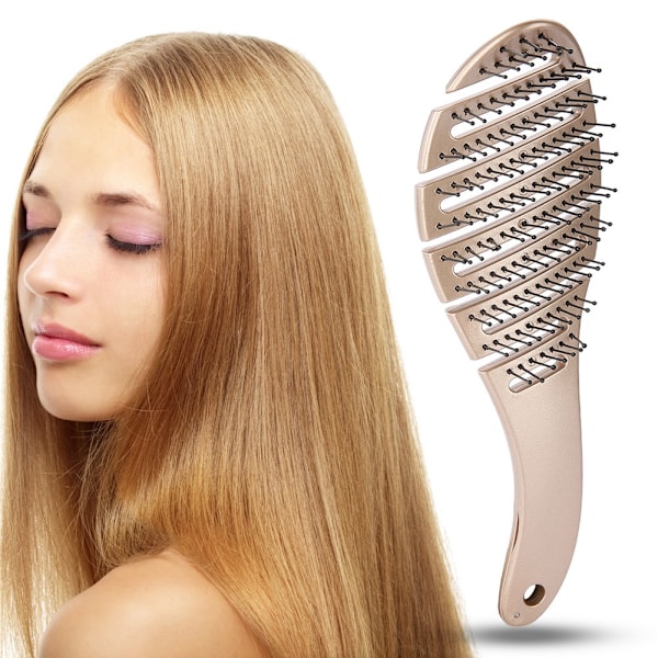 Modesalong Hårbotten Massage Kam välvd Design Hårvård Frisör Styling Tool