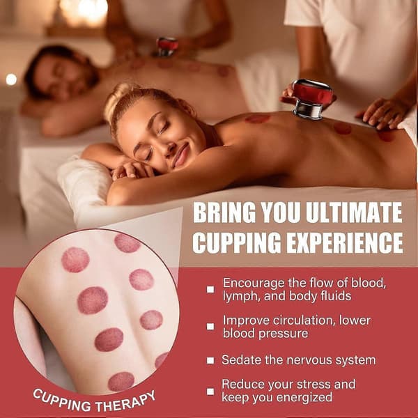 Elektrisk koppesett Smart koppemassasjeapparat Gua Sha-kopping