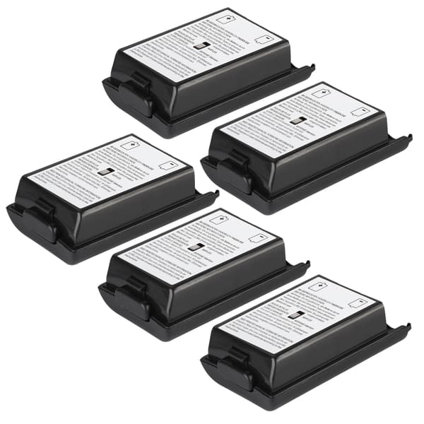 Universal udskiftningsbatteri-etui-sæt til XBOX 360-controllere (sort, 5 stk)