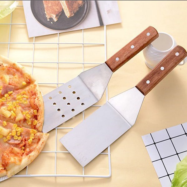 3 st/set Rostfritt stål Pizza Spade Lifter Cutter Grill Turner Bakspade Matlagningsverktyg